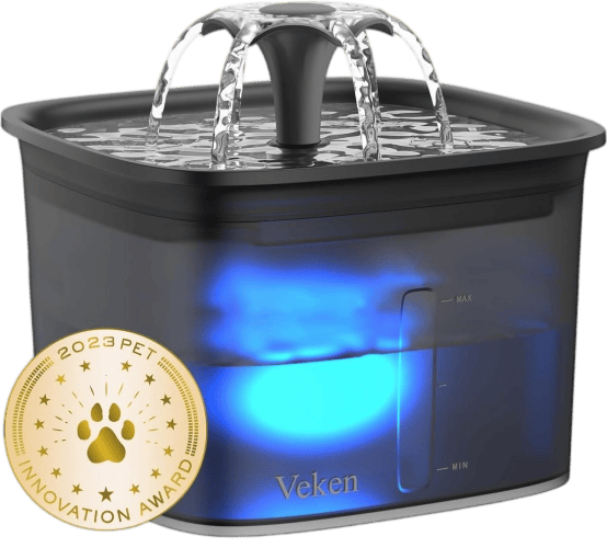 veken stainless steel pet water fountain